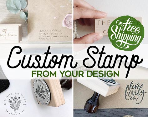 Custom Rubber Stamps Business Logo Stamps or Wedding Custom | Etsy Business Logo Aesthetic, The Jolly Postman, Kitchen Canister Labels, Jewelry Packaging Ideas, Business Logo Stamp, Flower Seed Packets, Farm Branding, Handmade Soap Packaging, Envelope Budget