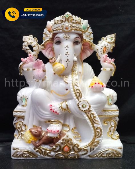 The “Marble Ganesh Murti” by Marble Kraft is a beautifully crafted statue made from high-quality marble. This murti features a detailed and serene depiction of Lord Ganesh, capturing his divine presence and wisdom. The smooth, polished finish and intricate design showcase the exceptional craftsmanship of Marble Kraft. Perfect for home decor or as a spiritual gift, this marble Ganesh murti brings a touch of elegance and spirituality to any space. . . . . . . . #ganesh #ganeshutsav #ganeshchatu... Ganesh Murti, Ganesh Utsav, The Marble, Spiritual Gifts, Intricate Design, Showcase Design, Marble, Spirituality, Statue