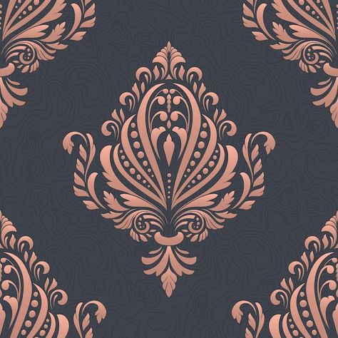 Grey damask wallpaper