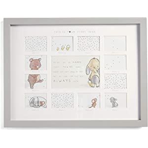 YOL Baby Age Stages Photo Frame 13 Opening Slots with Ink for Foot and Hand Print Picture Frame Children Baby Memories My First Year Photo Frame Present Gift Baby Gift New Born Keepsake : Amazon.co.uk: Baby Products We Always Love You, Corporate Christmas Gifts, Photo Window, First Year Photos, Grey Frame, 1st Year, Pet Rocks, Baby Memories, Babies First Year