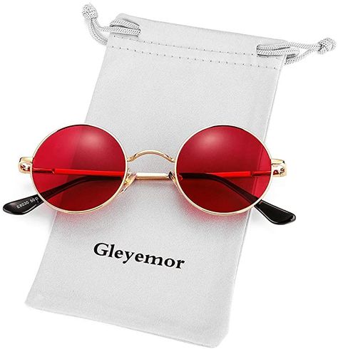 Lennon Glasses, John Lennon Glasses, Hippie Glasses, Small Round Sunglasses, Circular Sunglasses, Circle Glasses, Circle Sunglasses, Red Clothing, Round Metal Sunglasses