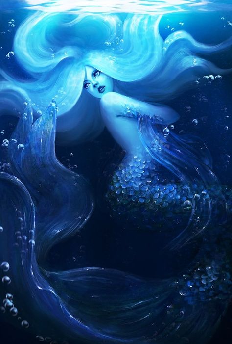 ArtStation - Albino Mermaid, Cindy Handoyo Albino Mermaid, Mermaid Artwork, Fantasy Mermaids, Water Spirit, Mermaid Fairy, Mermaid Drawings, Real Mermaids, Mermaid Painting, Mermaid Pictures