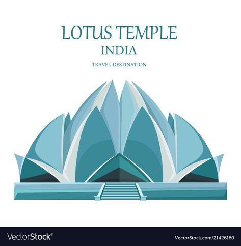 Lotus Temple Sketch, Lotus Temple Drawing, Incredible India Posters, Travel Advertising Design, Temple Drawing, Lotus Temple, 26 Jan, India Poster, Temple India