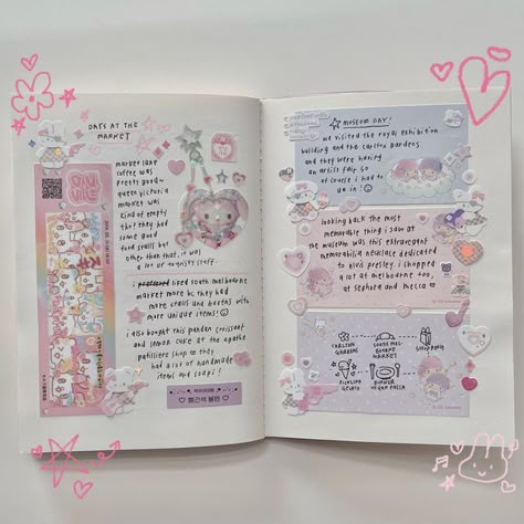 Diy For Journals, Journal Idea About Me, May Journal Spread, Cute Journal Spreads, Journal Cute Ideas, Cute Scrapbooking Ideas, Things About Me Journal, Journal Design Ideas Aesthetic, Journal Ideas Pink