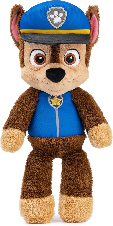 ✨CHASE TAKE-ALONG BUDDY: This 33.02-cm plush features Chase in his blue police dog uniform with his hat, PAW Patrol badge and soft brown plush. Each Take-Along Buddy plush features playfully floppy limbs and a soft body, perfect for on-the-go play.

✨This official PAW Patrol toy features surface-washable plush and soft, premium materials that meet our famous GUND quality standards.

✨Our PAW Patrol plush are appropriate for ages 1 and up, and are delivered in a protective poly bag. Paw Patrol Badge, Paw Patrol Plush, Paw Patrol Cartoon, Old Boy Names, Paw Patrol Toys, Paw Patrol Pups, Chase Paw Patrol, Police Dogs, Poly Bags