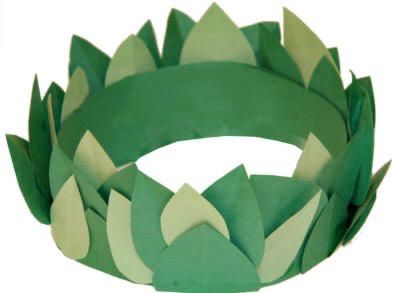 Sport Crafts For Kids, Olympic Wreath, Olive Leaf Crown, Winter Sports Crafts, Olive Crown, Sport Crafts, Greek Crown, Laurel Wreath Crown, Labor Day Crafts