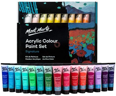 Mont Marte Acrylic, Painter Photography, Art Studio Organization, Clay Plaster, Acrylic Tube, Painting Birthday, Painting Colors, Paint Tubes, Art Decor Diy