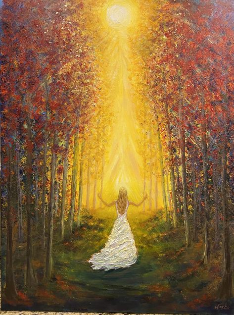 Entering God’s presence! Original acrylic art by Angela Stapleton Healing Artwork, Spiritual Art Soul, Namaste Art, Spiritual Paintings, Angel Images, Prophetic Art, Spiritual Artwork, Jesus Painting, Biblical Art