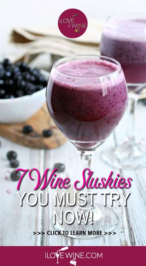 Adult Slushies, Slushies Recipes, Wine Slushie Recipe, Wine Slush, Wine Slushies, Wine Slushie, Slushie Recipe, Yummy Alcoholic Drinks, Boozy Drinks