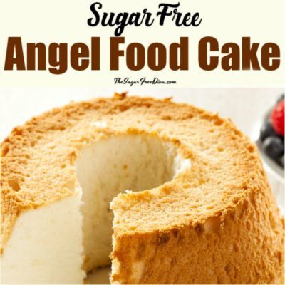 Sugar Free Angel Food Cake Recipe, Sugar Free Angel Food Cake, Sugar Free Desserts Easy, Sugar Free Baking, Sugar Free Recipes Desserts, Sugar Free Cake, Free Angel, Low Carb Dessert, Angel Cake