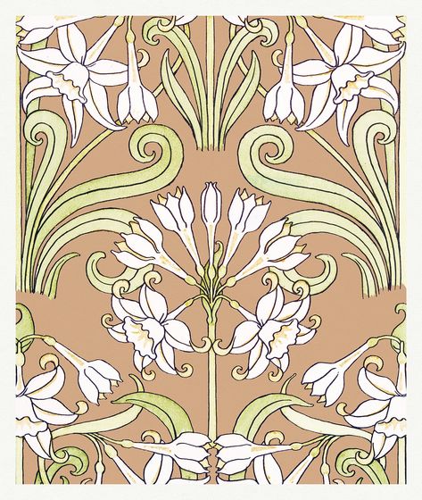 Painted Bus, Art Neuvou, Art Nouveau Flowers Illustration, Jonquil Flower, Daffodil Drawing, Daffodil Art, Fleurs Art Nouveau, Nouveau Illustration, Motifs Art Nouveau