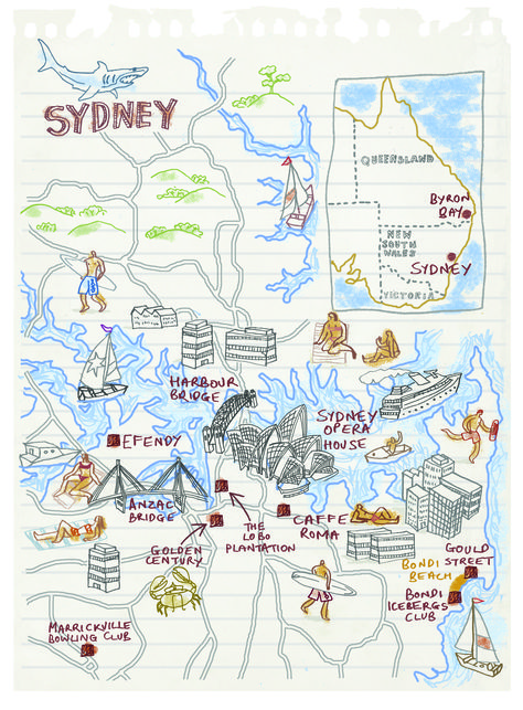 Sydney Australia Illustration, Sydney Australia Aesthetic, Sydney Map, Map Australia, Wallpaper Australia, Illustrated Maps, Sydney Travel, Travel Journal Scrapbook, Australia Map