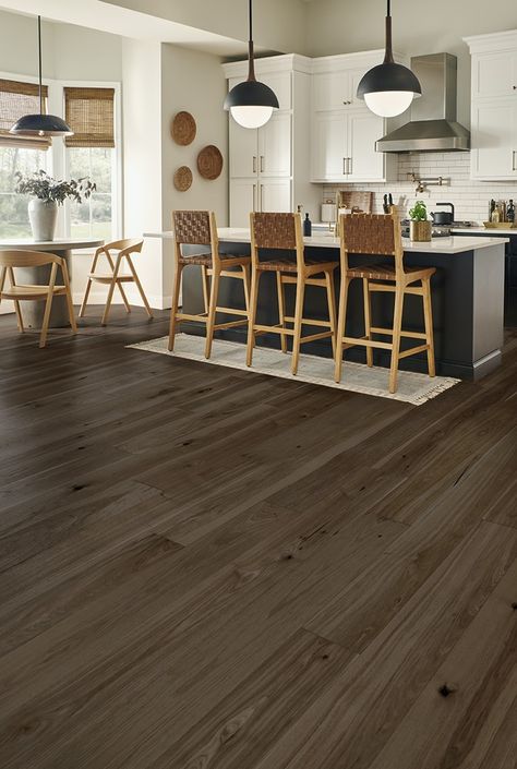 Mannington Hand Crafted Rustics Hardwood engineered wood flooring Hickory Floors, Hickory Flooring, Wood Tile Floors, Flooring Trends, Tile Trim, Engineered Wood Floors, Forest Park, Wide Plank, Flooring Options