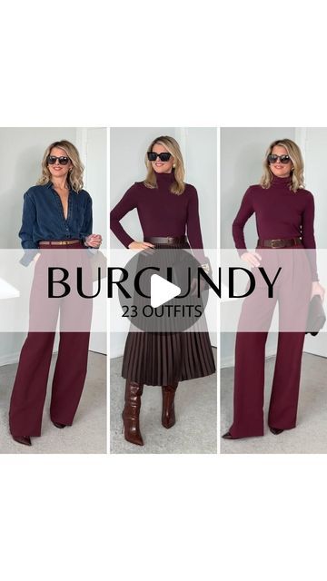 Burgundy Color Combinations, Burgundy Jeans Outfit, Burgundy Top Outfit, Burgundy Outfits, Ig Bio, Burgundy Outfit, Burgundy Jeans, Color Combinations For Clothes, Burgundy Top