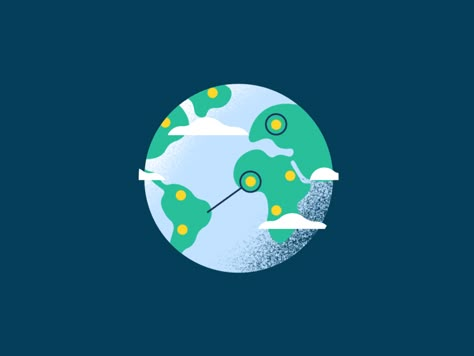 Done for Wix Premium  Illustration by Diana Prokopes Earth Animation, Travel Gif, Community Illustration, Globe Animation, Premium Illustration, Micro Interaction, Globe Illustration, World Illustration, Globe Design