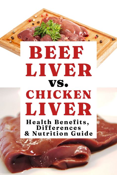 Let the beef liver vs. chicken liver debate start? How are they different? Which one is healthiest? Are there any potential health risks? Find out in our complete guide! via @kitchen laughter Benefits Of Beef Liver, Beef Liver Benefits, Liver Nutrition, Benefits Of Chicken, Pork Liver, Chicken Liver Recipes, Liver Supplements, Liver Recipes, Chicken Liver