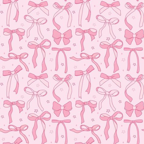 cute coquette ribbon bow pattern seamless doodle outline isolated on pink background. Pink Seamless Pattern, Baddie Energy, Coquette Ribbon, Pink Backgrounds, Ribbon Pattern, Cute Coquette, Bow Pattern, Logo Banners, Tumbler Wraps