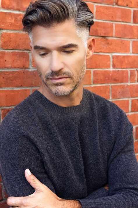 Silver Fox Men, Hare Style, Eric Rutherford, Strong Woman Tattoos, Beautiful Women Quotes, Grey Hair Transformation, Handsome Men Quotes, Mens Hair Colour, Men Haircut Styles