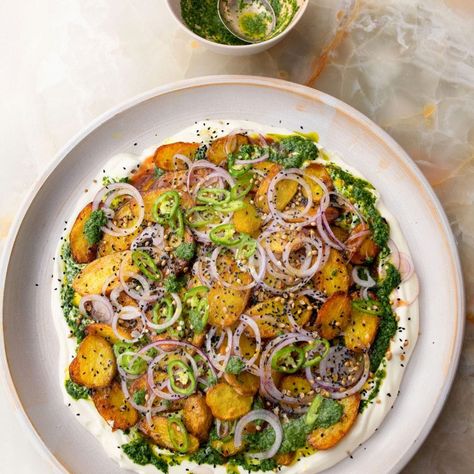 Masala Potatoes, Tamarind Dressing, Tamarind Recipes, Ottolenghi Recipes, Kitchen Ingredients, Nigella Seeds, Veg Dishes, Recipe Template, Yotam Ottolenghi