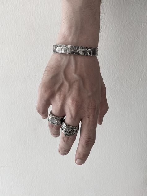 Unusual silver jewelry for man #sterling #silverjewellery #rings #mens #mensfashion #mensbracelets #blackenedsilver #giftformen #gitforbrother #giftforson #ringforfather #giftforbiyfriend #personalisationgift Union Rings, Jewelry For Man, Fashion Outfits Men, Avant Garde Jewelry, Rings Mens, Designer Silver Jewellery, Edgy Jewelry, Flower Drawing Design, Jewelry Men