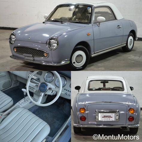 Figaro Car Nissan, Nissan Figaro 1991, 1991 Nissan Figaro, Figaro Car, Kei Lovelyz, Nissan Figaro, Triumph Tr3, Carros Vintage, Vision Board Examples