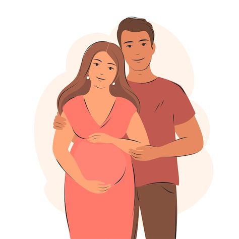 Pregnancy Test Results, Illustration Indian, Pregnancy Illustration, Future Parents, Indian Drawing, Pregnancy Art, Baby Boy Cards, Positive Pregnancy Test, Young Parents