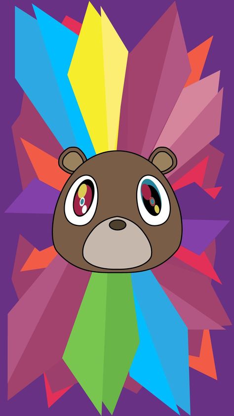 Kanye West Wallpapers Dropout Bear Wallpaper, Kanye Bear Wallpaper, Kanye West Painting, Wallpaper Kanye, Kanye West Graduation Bear, Kanye West Bear, Graduation Teddy Bear, Kanye West Wallpaper, Graduation Wallpaper