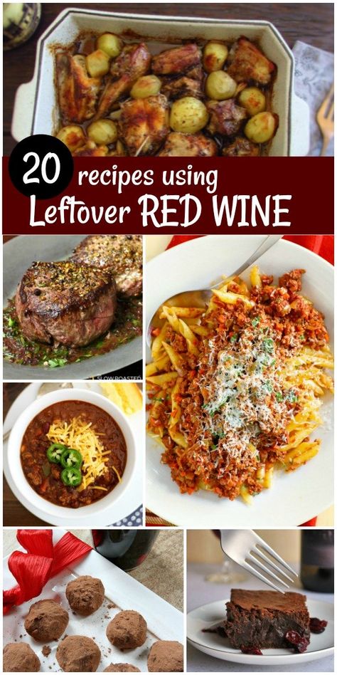 Dinner Recipes Using Red Wine, Meals With Red Wine, Recipes With Red Wine Cooking, Recipes With Dry Red Wine, Recipes To Use Up Red Wine, Dishes With Red Wine, Desserts With Red Wine, Recipes With Wine In Them, Red Wine Meals