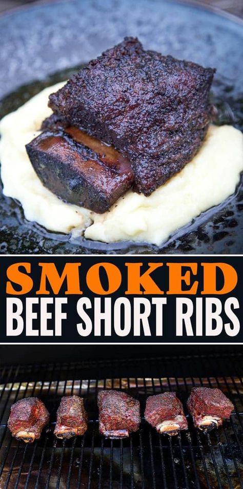 Smoked Beef Short Ribs, Braising Recipes, Beef Short Rib Recipes, The Best Burger, Short Ribs Recipe, Pellet Grill Recipes, Traeger Recipes, Smoked Meat Recipes, Recipes Beef