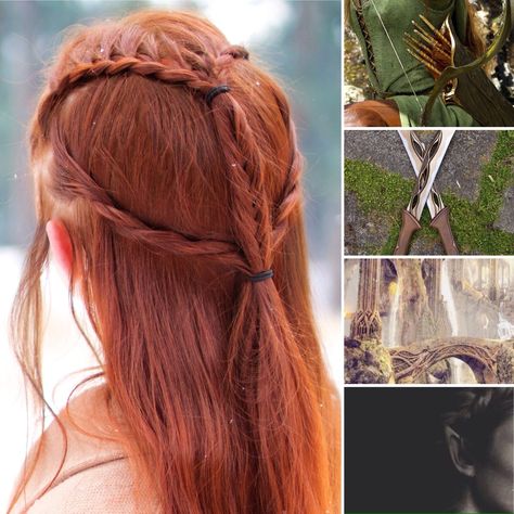 Lotr Hairstyles Elves, Tauriel Hairstyle, Lotr Hairstyles, Tauriel Hair, Tauriel Aesthetic, Aesthetic Printouts, Lotr Women, Shifting Powers, Hobbit Hair