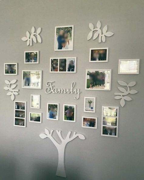 Family Tree Wall Decor, Family Pictures On Wall, Family Photo Wall, Family Wall Decor, Family Tree Wall, Metal Tree Wall Art, Diy Picture Frames, Tree Wall Decor, Family Wall