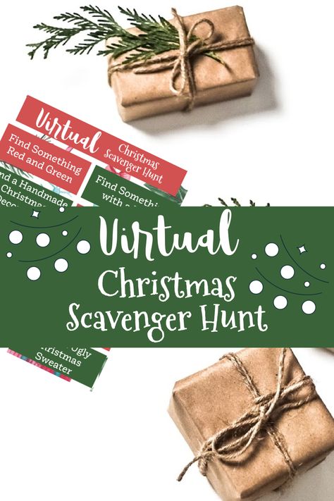 If you are planning a virtual Christmas with family and friends, grab this Virtual Christmas Scavenger Hunt printable! These Christmas Scavenger Hunt Clues will have you running all over for Christmas themed items for a fun virtual party! Virtual Scavenger Hunt For Adults, Virtual Christmas Party Ideas, Virtual Scavenger Hunt Ideas For Work, Virtual Christmas Party Ideas For Work, Christmas Selfie Scavenger Hunt, Virtual Scavenger Hunt For Adults Work, Christmas Gift Scavenger Hunt For Teens, Christmas Scavenger Hunt Clues, Present Scavenger Hunt Christmas