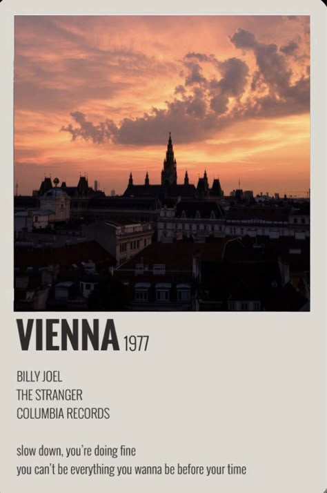 Vienna Song Poster, Billy Joel Vienna Poster, Vienna Aesthetic Billy Joel, Vienna Poster Billy Joel, Vienna Waits For You Wallpaper, Vienna Billy Joel Poster, Vienna Billy Joel Wallpaper, Vienna Billy Joel Aesthetic, Vienna Song