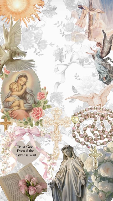 Catholic wallpaper Mary And Jesus Wallpaper, Holy Mary Wallpaper, Catholic Iphone Wallpaper, Catholic Christmas Wallpaper, Catholism Aesthetic, Catholic Wallpaper Desktop, Catholic Phone Wallpaper, Our Lady Of Guadalupe Wallpaper, Catholic Wallpaper Aesthetic