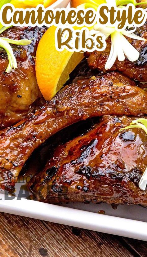 Cantonese Style Ribs are a very easy grilling ribs recipe to make for your summer backyard parties. Perfect for Father's Day grilling and Memorial Day grilling. The ribs are tangy and sweet, making them perfect for any outdoor party. Easy summer grilling recipe. Bone In Pork Ribs In Oven, Chinese Ribs Recipe, Sticky Ribs, Chinese Boneless Pork Ribs Recipe, Chinese Sticky Ribs, Asian Boneless Pork Ribs, Asian Country Style Pork Ribs, Pork Ribs Recipe, Best Pork Ribs Recipe