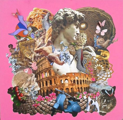 Culture Collage Project, French Collage, Culture Collage, City Collage, Travel Journal Scrapbook, Collage Work, Cut Out Art, Digital Collage Art, Art People