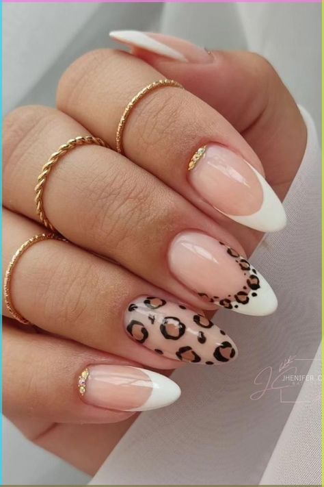 Leopard Nail Designs, Stiletto Shaped Nails, Cheetah Nail Designs, Cheetah Nails, Leopard Print Nails, Print Nails, Leopard Nails, Coffin Shape Nails, Makijaż Smokey Eye