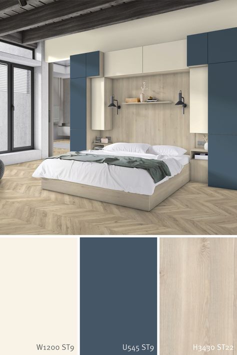 Bedroom Inspiration - Blue and Cream Bedroom Bedroom Inspirations Blue, Blue And Cream Bedroom, Cream Bedroom, Cream Bedrooms, Textured Decor, Laminate Worktop, Bedroom Trends, Popular Decor, Digital Services