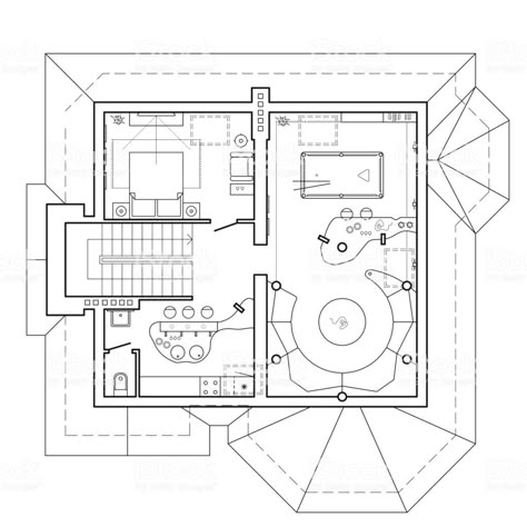 Game Room Floor Plans, Playroom Floor Plan, Cecilia Mendez, Wine Basement, South Facing House Plan, Contemporary House Interior, South Facing House, Architecture Art Nouveau, Modern Playroom