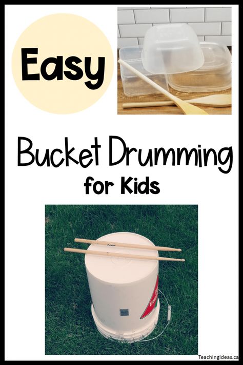 Preschool Music Activities, Bucket Drumming, Music Activities For Kids, Drums For Kids, Kindergarten Music, Music Lessons For Kids, Elementary Music Lessons, Health And Physical Education, Preschool Music