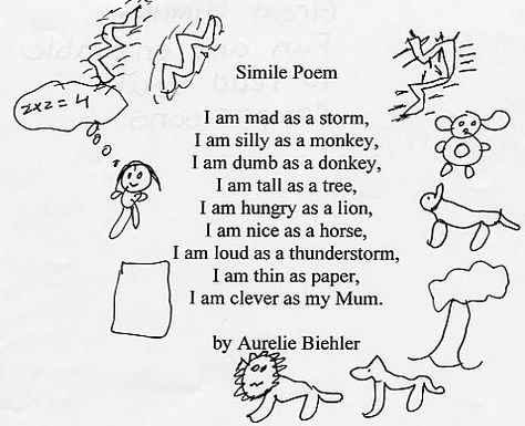 Figures of Speech - Ms Chie's English Classes Poem With Figures Of Speech, Writing Tips Poetry, Family Poems For Kids, Similes List, Simile Lesson, Metaphor Poems, Metaphor Activities, Simile Poems, Simile Worksheet