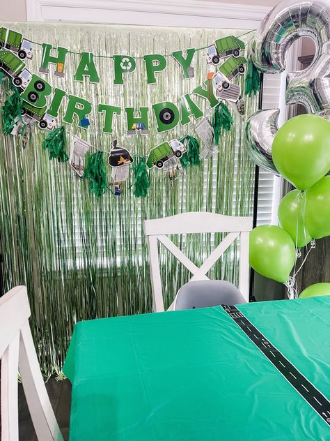 Trash Truck Party Decorations, Garbage Truck Birthday Party, Truck Party Decorations, Garbage Truck Birthday, Garbage Truck Party, Trash Bash, Truck Theme Birthday, Toddler Boy Birthday, Trash Truck