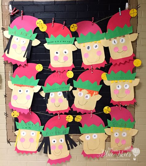 Elf Craft for the Classroom: Simple, quick, and easy craft for kindergarten and first grade classrooms. Includes writing activities, too! Elf Craft, Elf Crafts, December Crafts, Christmas Art Projects, Elf Activities, Preschool Christmas Crafts, Christmas Kindergarten, Christmas School, Kindergarten Crafts