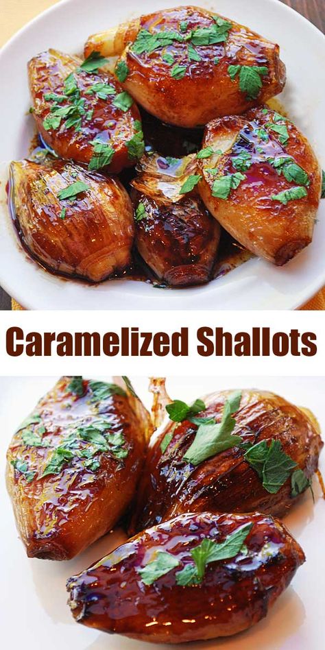 Roasted Shallots Recipe, Recipe With Shallots, Shallots Recipe Dinners, Shallot Recipes Healthy, Recipe Using Shallots, Chef Knowledge, Shallot Sauce, Shallots Recipe, Shallot Recipes