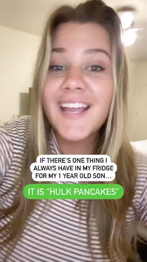 Abbie Flake on Instagram: "Hulk pancakes are our favorite over here!!!! We pretty much always have a stash in the fridge for those “I don’t know what to make” moments! They can also be made into muffins, waffles, sheet pan pancakes… get creative! 1-2 ripe bananas 1 1/2 cup oats Splash of vanilla 1 tsp baking powder 2 eggs Large handful of spinach 1 tbsp hemp seeds 1 tbsp chia seeds 1 tsp cinnamon or pumpkin pie spice 2/3 cup milk Blend until smooth and cook like normal pancakes! Store for a ... Hulk Pancakes Recipe, Hulk Pancakes, Sheet Pan Pancakes, Pan Pancakes, Baby Breakfast, Banana And Egg, Kid Snacks, Baby & Toddler Food, Baby Snacks