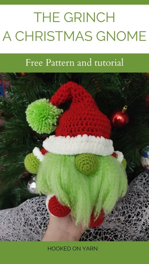 How To Crochet Gnomes, Crochet Christmas Gonk Free Pattern, Crochet Christmas Grinch, Gonk Crochet Pattern Free, Crochet Ideas For Guys, Christmas Crochet Ideas To Sell, Crochet Grinch Pattern Free, Crochet Santa Gnome Free Pattern, Crochet Amigurumi Gnome Free Pattern