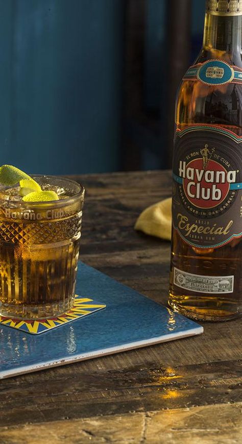 Rum Aesthetic, Cuba Libre Drink, Cuba Libre Cocktail, Havana Club Rum, Rum Brands, Personality Board, Spiced Fruit, Havana Club, Havana Nights