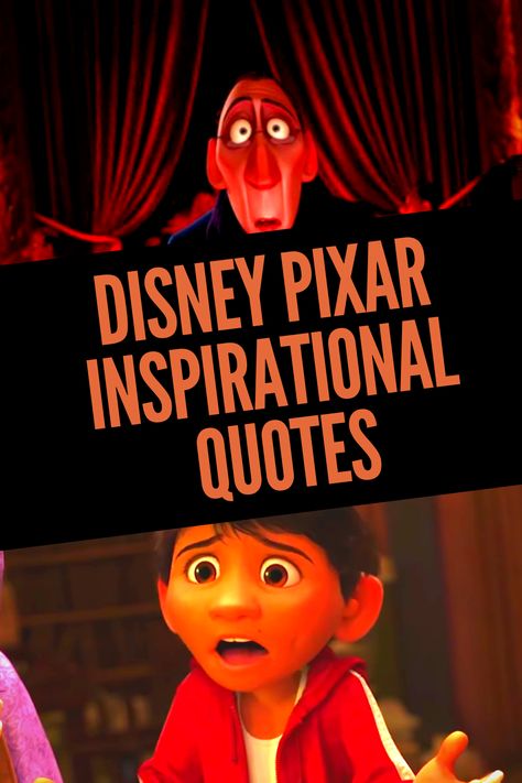 Get inspiration from these Best Pixar Quotes. Disney Pixar has an amazing collection of movies with some amazing inspiring quotes. Good Quotes From Movies, Pixar Quotes Inspirational, Up Quotes Disney Pixar, Disney Up Quotes, Incredibles Quotes, Deep Disney Quotes, Pixar Up Quotes, Disney Movies Quotes, Up Quotes Disney