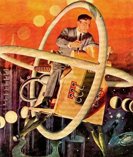 1950s Space Art, Atomic Age Design, Futurisme Retro, Arte Alien, The Time Machine, Books Art, Pulp Art, Atomic Age, Vintage Space