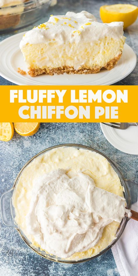 Fluffy Pie Recipe, Lemon Chiffon Pie Easy, Lemon Cloud Pie, Lemon Drop Pie Recipe, Duncan Hines Lemon Chiffon Pie, Lemon Fluff Pie, Lemon Chiffon Pie Recipe, Pineapple Chiffon Pie, Lemon Cream Pie Recipe